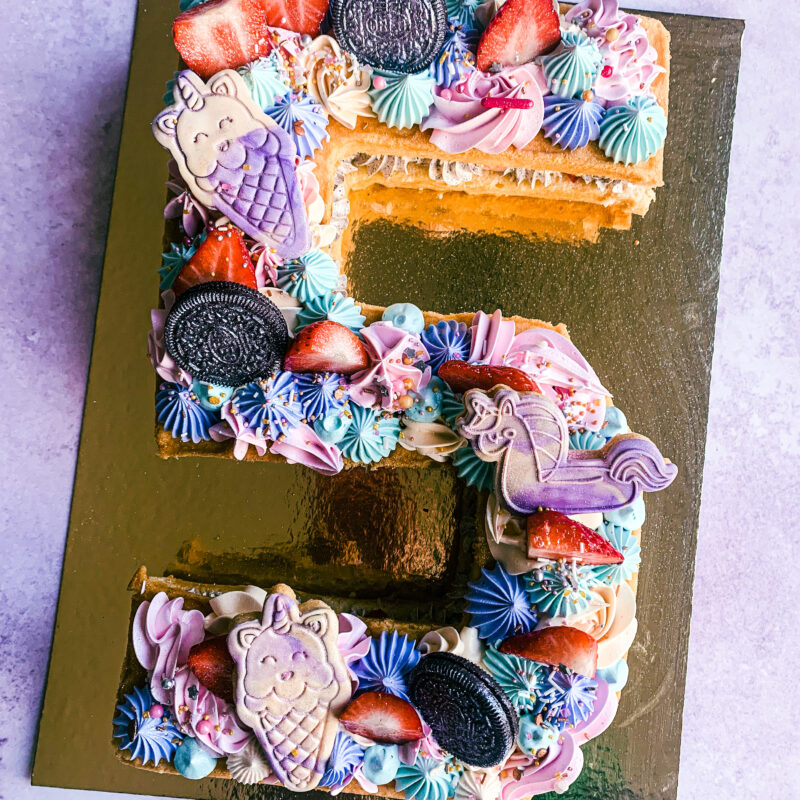 Cijfertaart op maat (groot +/- 35X20CM)